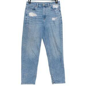 American Eagle Womens Jeans Mom Straight Distressed High Rise Blue Size 10 IQ
